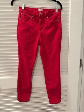 Red J.Crew toothpick jeans - 26P